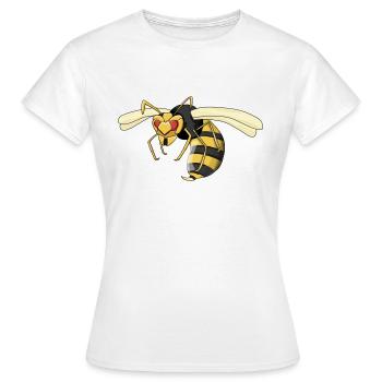 guêpe - T-shirt Femme - blanc - Devant - AI Model Female 172 dark (172cm)