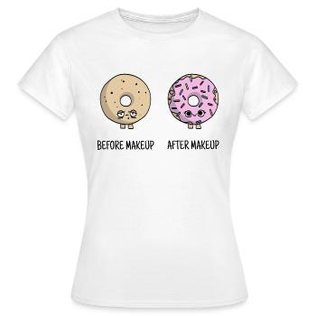süße Make-Up Donuts Geschenk - Frauen T-Shirt - Weiß - Vorne - AI Model Female 172 dark (172cm)