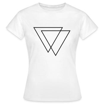 triangles - Women's T-Shirt - white - Front - AI Model Female 172 dark (172cm)