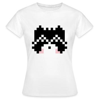 Waschbaer Pixel Art - Frauen T-Shirt - Weiß - Vorne - AI Model Female 172 dark (172cm)