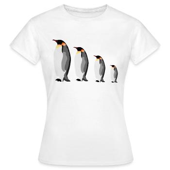 Groupe de manchots empereurs - T-shirt Femme - blanc - Devant - AI Model Female 172 dark (172cm)