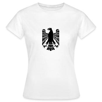 The german eagle in black - Women's T-Shirt - white - Front - AI Model Female 172 dark (172cm)