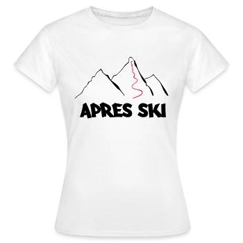 apres ski - Frauen T-Shirt - Weiß - Vorne - AI Model Female 172 dark (172cm)