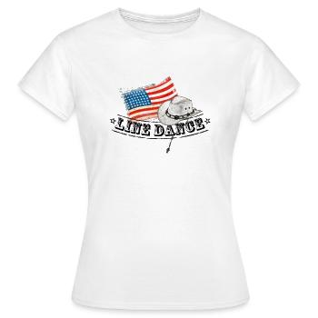 linedance - Frauen T-Shirt - Weiß - Vorne - AI Model Female 172 dark (172cm)