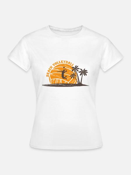Beachvolleyball - Frauen T-Shirt - Weiß