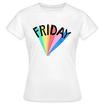 BuJa vendredi - T-shirt Femme - blanc - Devant - AI Model Female 172 dark (172cm)