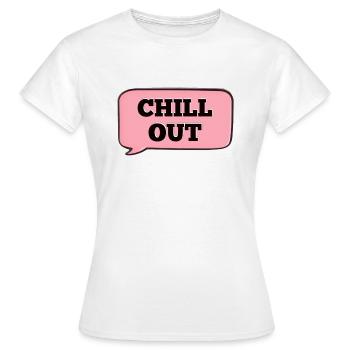 CHILL OUT NOTIFICATION ROSE - T-shirt Femme - blanc - Devant - AI Model Female 172 dark (172cm)