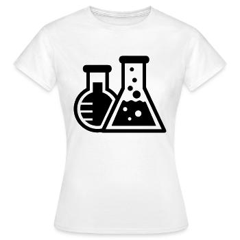 Reagenzgläser (Chemie) - Frauen T-Shirt - Weiß - Vorne - AI Model Female 172 dark (172cm)