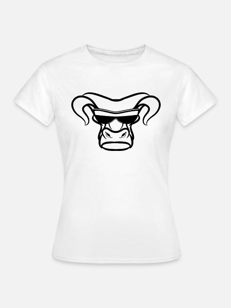 Stier Taurus Horoskop Tierkreiszeichen sonnenbrill - Dame-T-shirt - hvid
