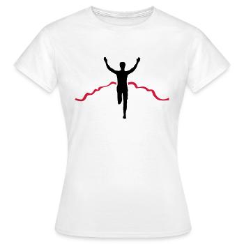Jogger Ziel - Frauen T-Shirt - Weiß - Vorne - AI Model Female 172 dark (172cm)