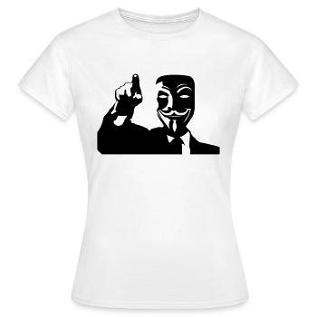 anonymous_01 - Frauen T-Shirt - Weiß - Vorne - AI Model Female 172 dark (172cm)