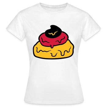 tas de merde petits tas dégoûtant 3 couleurs natio - T-shirt Femme - blanc - Devant - AI Model Female 172 dark (172cm)