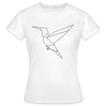 Vogel Geometrisch Abstrakt Dreieck Formen Kunst - Frauen T-Shirt - Weiß - Vorne - AI Model Female 172 dark (172cm)