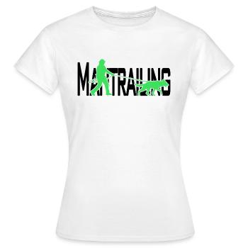 Mantrailing noir / vert - T-shirt Femme - blanc - Devant - AI Model Female 172 dark (172cm)