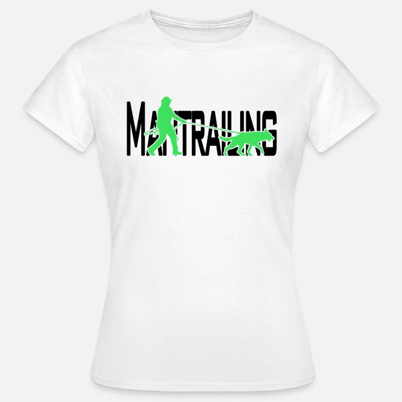 Mantrailing black / green - Women's T-Shirt - white