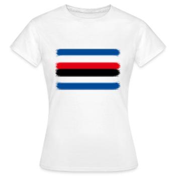 Motif Sampdoria - Bucer Blucerchiate - T-shirt Femme - blanc - Devant - AI Model Female 172 dark (172cm)