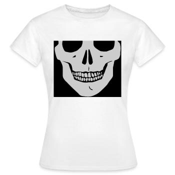 Face mask skull bone mask Halloween - Women's T-Shirt - white - Front - AI Model Female 172 dark (172cm)
