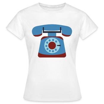 téléphone - T-shirt Femme - blanc - Devant - AI Model Female 172 dark (172cm)