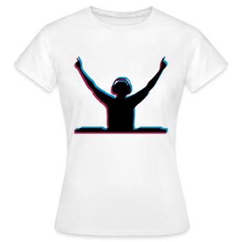 3D Effekt DJ - Frauen T-Shirt - Weiß - Vorne - AI Model Female 172 dark (172cm)