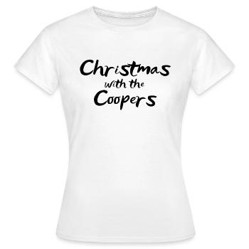 Noël avec les chemises de famille Coopers - T-shirt Femme - blanc - Devant - AI Model Female 172 dark (172cm)
