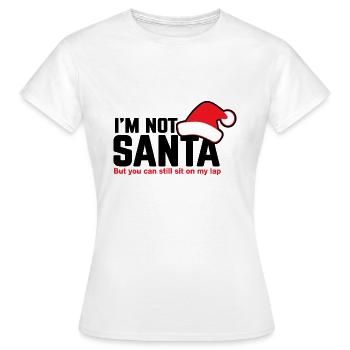 pas le père noël - je ne suis pas le père noël - T-shirt Femme - blanc - Devant - AI Model Female 172 dark (172cm)