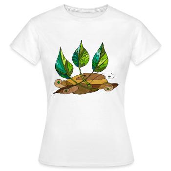Leaves - Women's T-Shirt - white - Front - AI Model Female 172 dark (172cm)