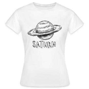 Saturn - Frauen T-Shirt - Weiß - Vorne - AI Model Female 172 dark (172cm)