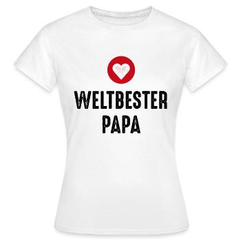 Weltbester Papa - Frauen T-Shirt - Weiß - Vorne - AI Model Female 172 dark (172cm)