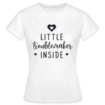 Petit fauteur de troubles à l’intérieur - T-shirt Femme - blanc - Devant - AI Model Female 172 dark (172cm)