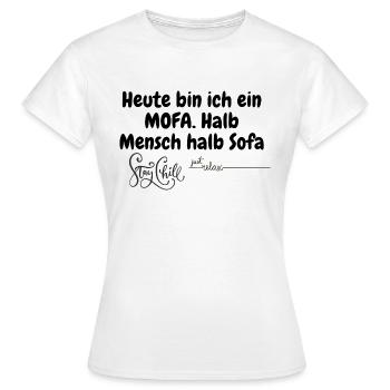 Chill Tag Heute Entspannt Locka Weg Einfach Hänge - Frauen T-Shirt - Weiß - Vorne - AI Model Female 172 dark (172cm)