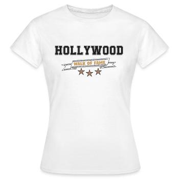Hollywood - T-shirt Femme - blanc - Devant - AI Model Female 172 dark (172cm)