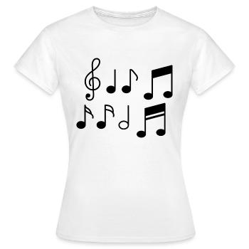 clef - Women's T-Shirt - white - Front - AI Model Female 172 dark (172cm)