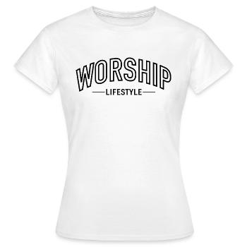 Worship Lifestyle - Frauen T-Shirt - Weiß - Vorne - AI Model Female 172 dark (172cm)