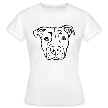 Stafford Terrier - T-shirt Femme - blanc - Devant - AI Model Female 172 dark (172cm)