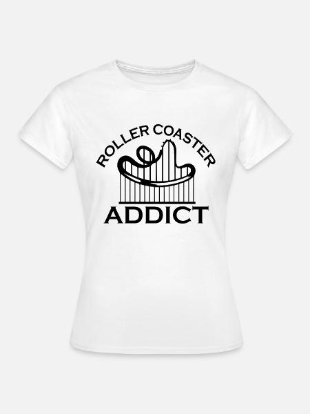 Rollercoaster Achterbahn - Frauen T-Shirt - Weiß