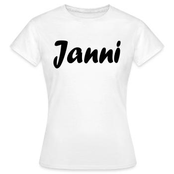janni - Frauen T-Shirt - Weiß - Vorne - AI Model Female 172 dark (172cm)