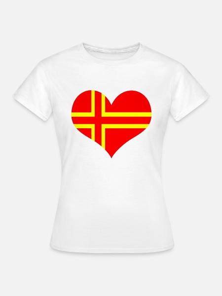 Herz Norman Flagge - Frauen T-Shirt - Weiß