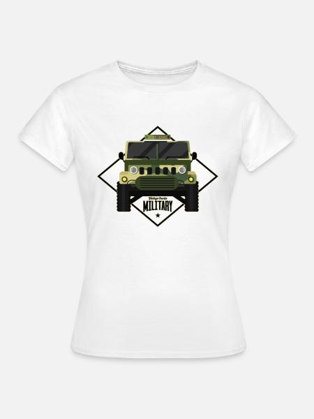 ENCIENNE MILITARY CAR - MILITARY CAMOUFLAGE - Women's T-Shirt - white