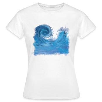 Graphiques Wave - T-shirt Femme - blanc - Devant - AI Model Female 172 dark (172cm)