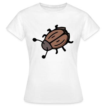 Lucky Beetle Insect May Beetle Juin Coléoptère - T-shirt Femme - blanc - Devant - AI Model Female 172 dark (172cm)