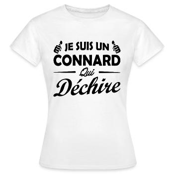 je suis un connard qui déchire - cadeau humour - T-shirt Femme - blanc - Devant - AI Model Female 172 dark (172cm)