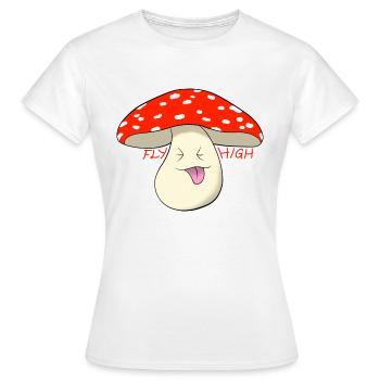 Amanite tue-mouches - T-shirt Femme - blanc - Devant - AI Model Female 172 dark (172cm)