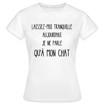 laissez-moi tranquille - T-shirt Femme - blanc - Devant - AI Model Female 172 dark (172cm)