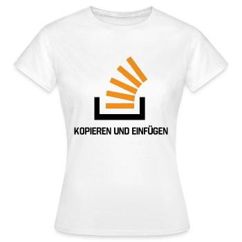 Copy And Paste Programmer Developer Coder Nerd - Frauen T-Shirt - Weiß - Vorne - AI Model Female 172 dark (172cm)