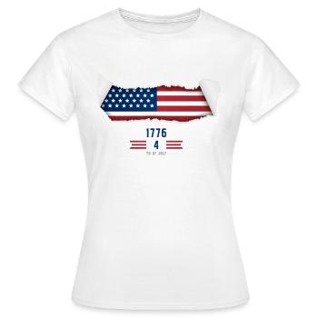 Indépendance du 4 juillet - T-shirt Femme - blanc - Devant - AI Model Female 172 dark (172cm)