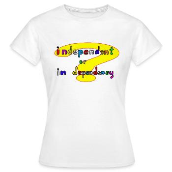 Indépendant - T-shirt Femme - blanc - Devant - AI Model Female 172 dark (172cm)