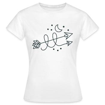 arrows direction with crescent moon - Women's T-Shirt - white - Front - AI Model Female 172 dark (172cm)