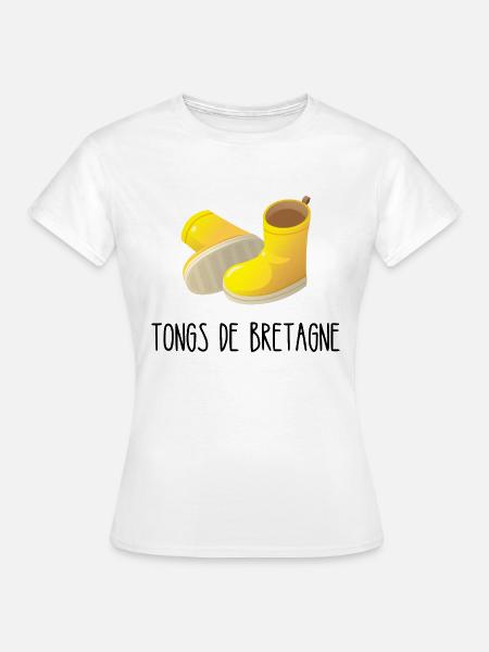 TONGS DE BRETAGNE - T-shirt Femme - blanc