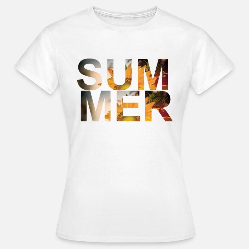 Summer - minimalist text design - Women's T-Shirt - white