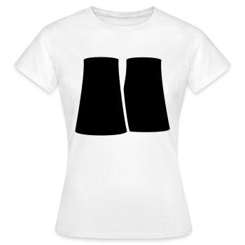 Centrale nucléaire (1c) - T-shirt Femme - blanc - Devant - AI Model Female 172 dark (172cm)